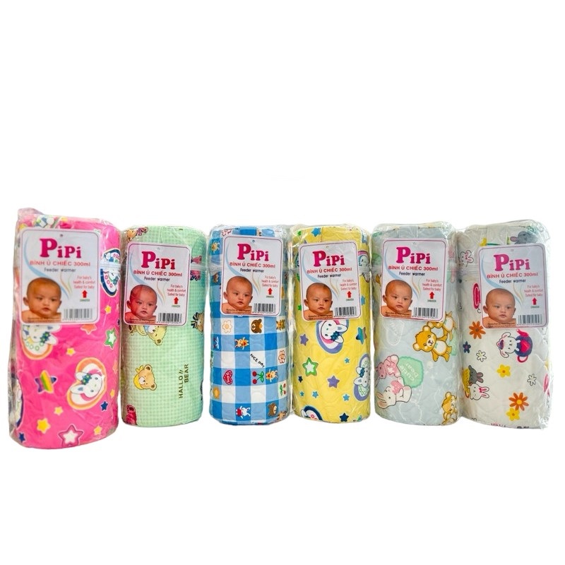 Ủ Bình sữa cổ rộng cổ hẹp ruột nhựa cho bé PIPI 120ml 300ml