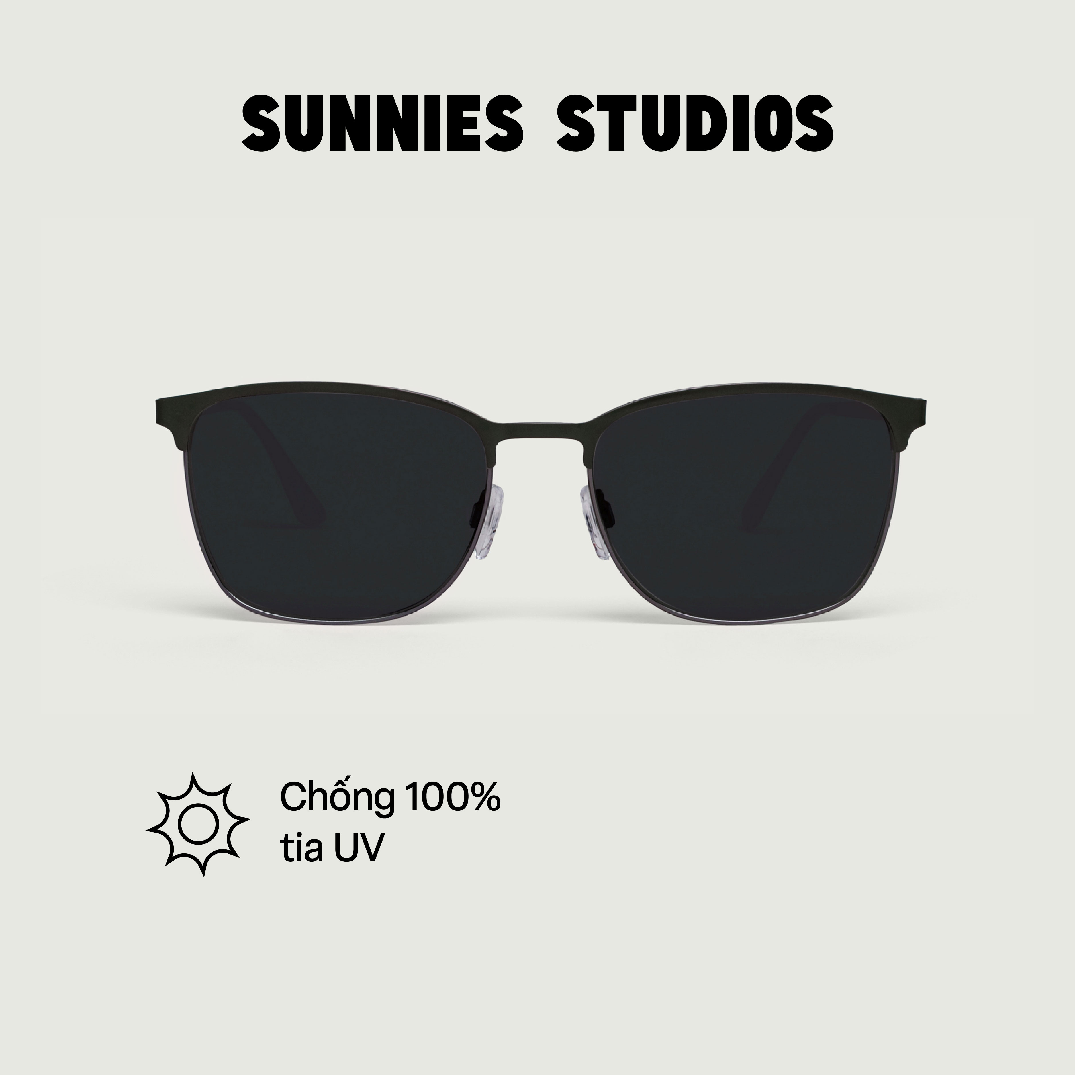 Kính mát Sunnies Studios Gọng Vuông Tate in Graphite