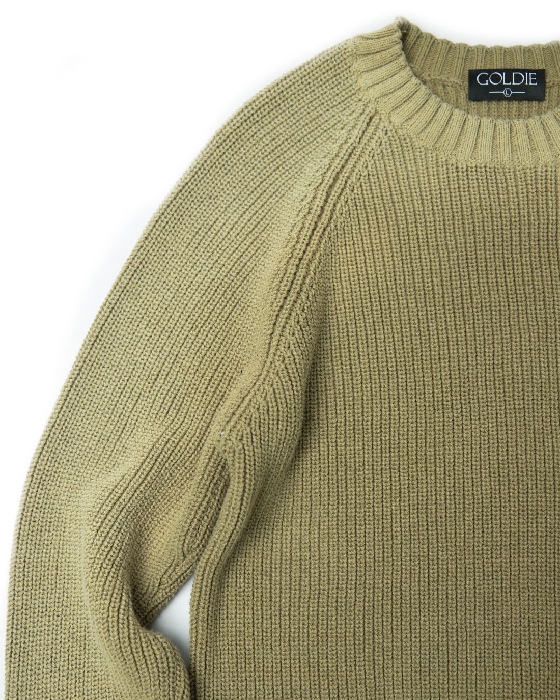LOGO WASHED YELLOW KNIT SWEATER