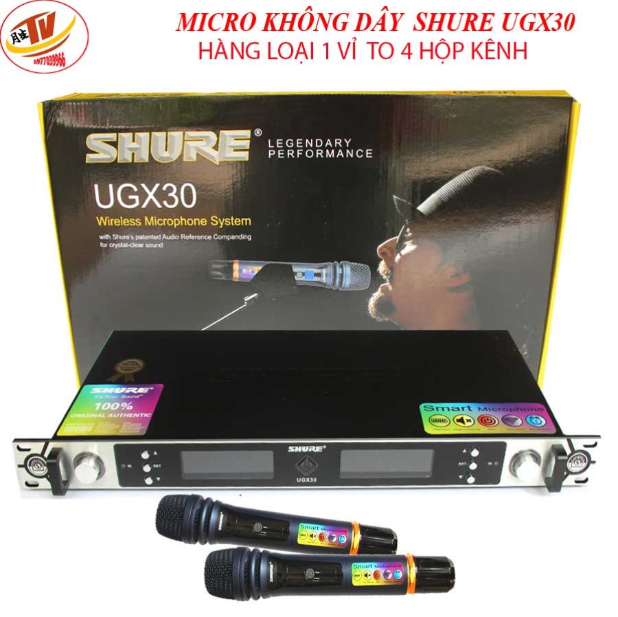 Cách chọn Micro Không Dây Shure,shure bộ micro không dây,Micro không dây shure chính hãng karaoke gia đình, sân khấu - Độ nhạy cao, bắt sóng xa, chống hú rít sang trọng, bắt mắt