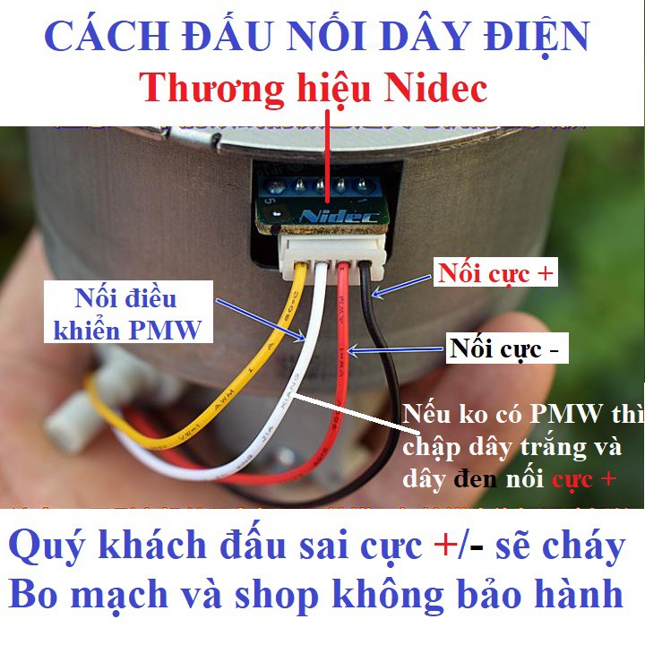 Động cơ quạt DC24v-36v Nidec - Nhật Bản