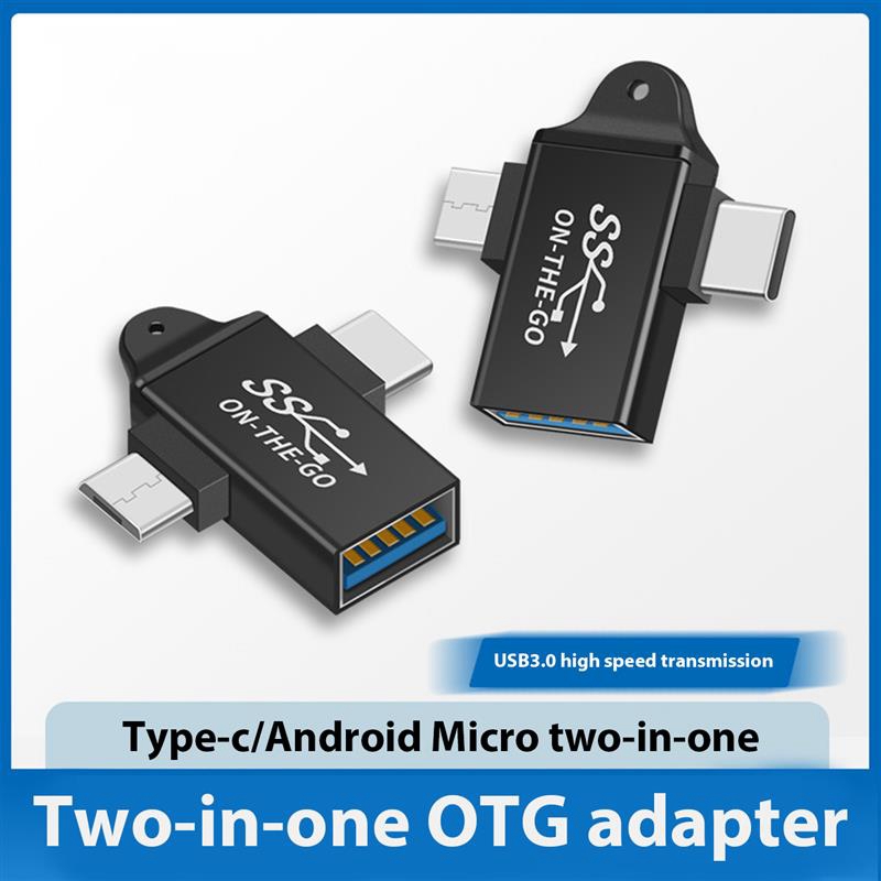 USB C to USB 3.0 OTG Converter USB 2 in 1 Type C Micro-OTG Adapter