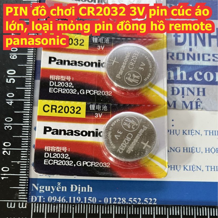 PIN đồ chơi 3V pin cúc áo lớn, loại mỏng pin đồng hồ remote panasonic CR1220 CR1632 CR1616 CR1620 CR2016 CR2025 CR2032 kde7026