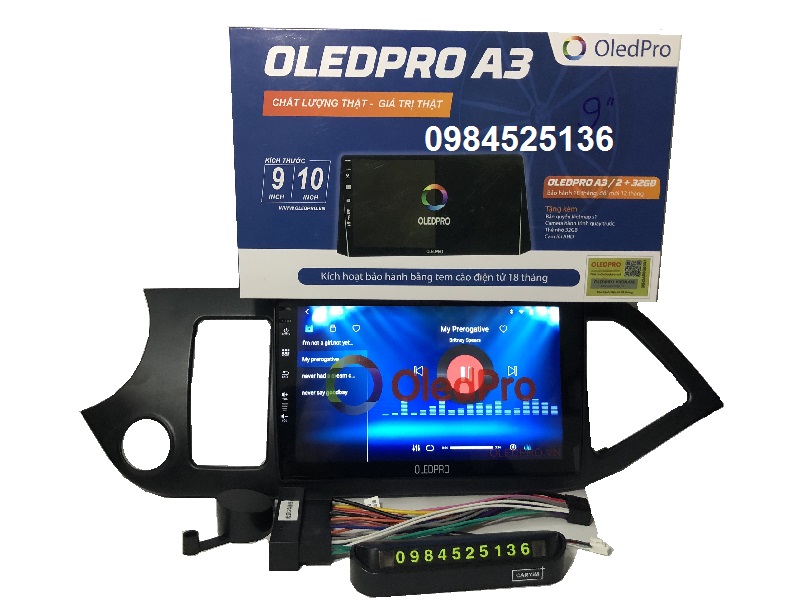 Màn hình android oled pro a3 kèm mặt dưỡng kia morning.ram 3gb rom 32gb,dvd android oled pro a3 .màn hình android oto ,màn hình cho xe, màn hình dvd oto
