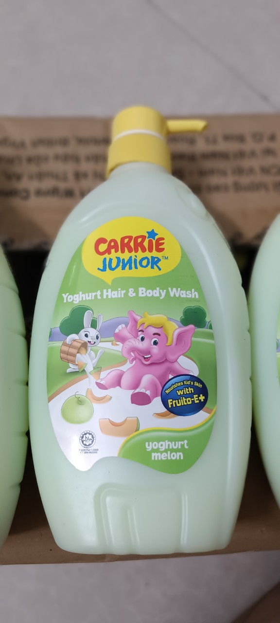 Sữa Tắm Gội Cho Bé Carrie Junior Yoghurt Hương Dưa Lưới Melon 700g