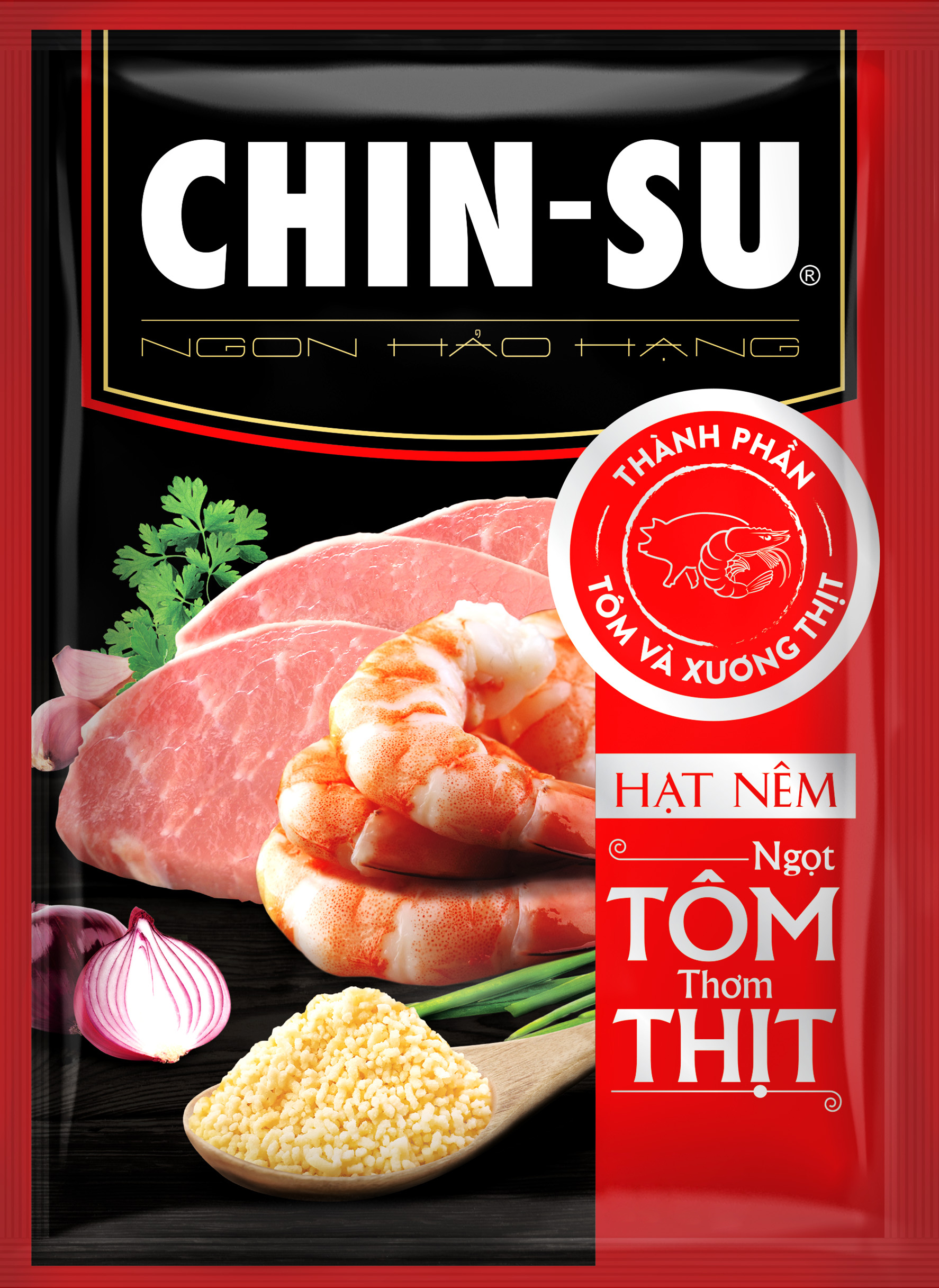 Combo 2 Hạt Nêm CHIN-SU Ngọt Tôm Thơm Thịt Gói 900g
