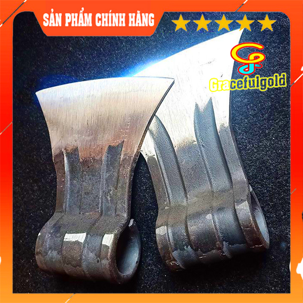 Lưỡi rìu bổ củi bằng thép tốt, rìu chặt cành cây hoặc đi rừng, lưỡi rìu lắp vào cán thích hợp điều chỉnh