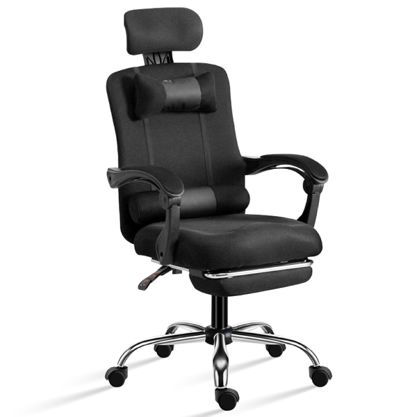 Hot Sale [HCM]GYM-Ghế gaming văn phòng chân xoay 360 độ có gác chân ngả 135 độ Mẫu B300 BLACK Mới 2021 giá rẻ