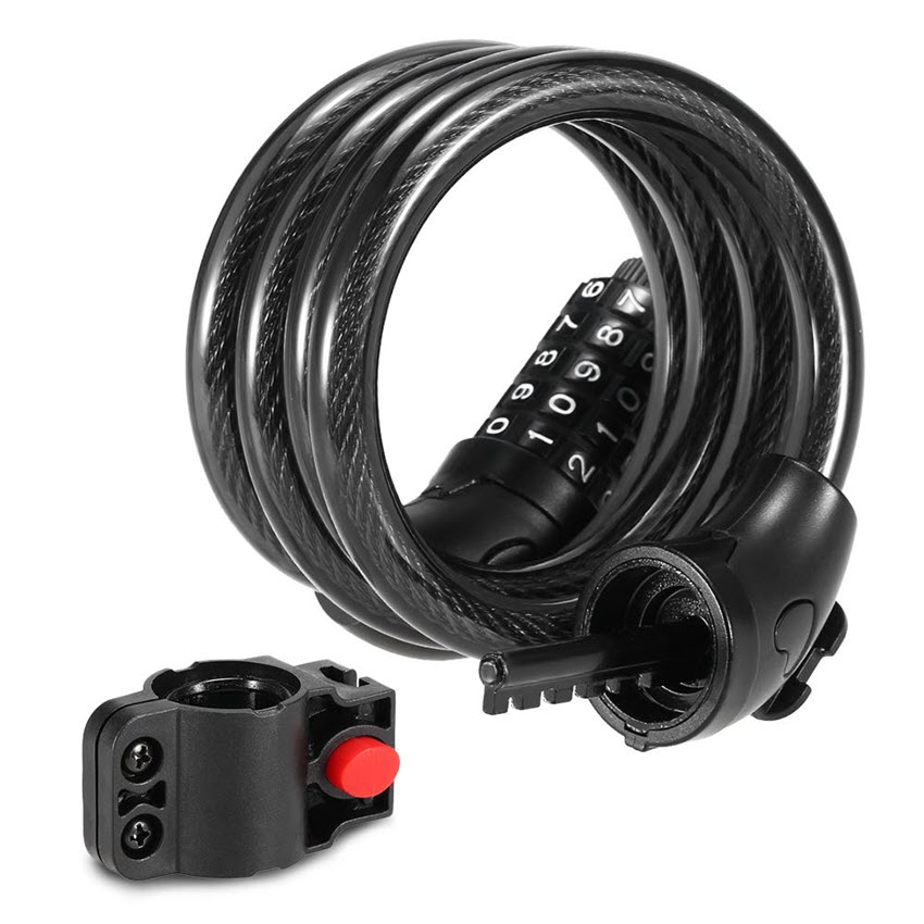 Khóa 5 số đổi mã an toàn cho xe đạp dài 1,2M chất lượng cao