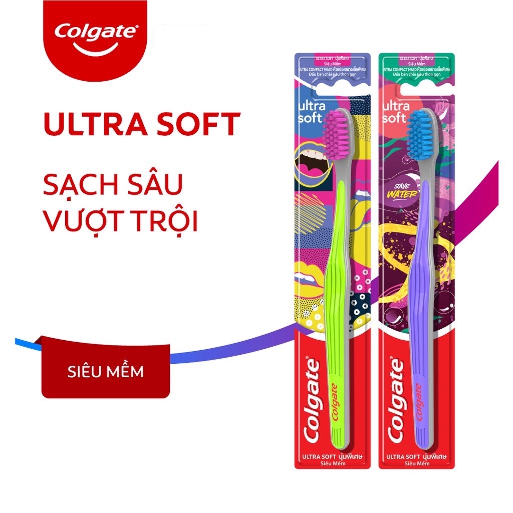 Bàn Chải Đánh Răng Colgate Ultra Soft Siêu Mềm Vỉ 1 Cây
