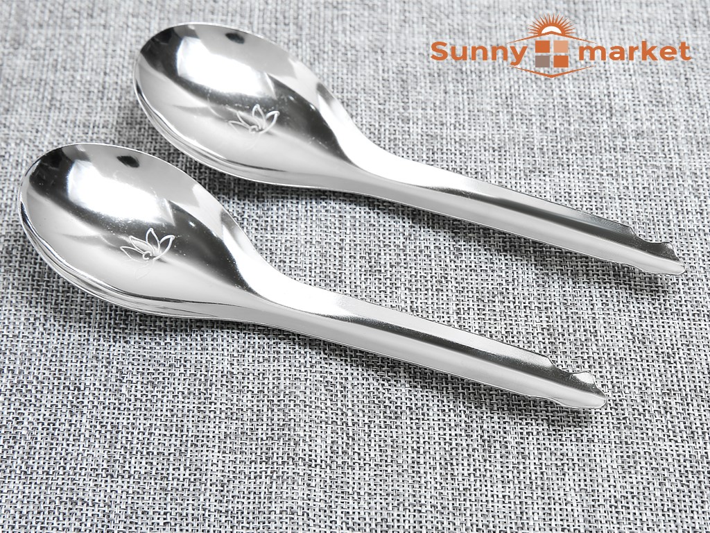 Bộ 10 muỗng inox hoa sen cao cấp