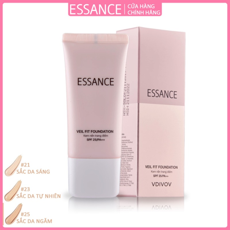 Kem nền bền màu che khuyết điểm toàn diện Essance Veil Fit Foundation SPF25 PA++ 30ml tốt nhất