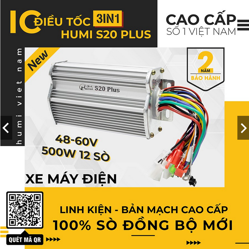 Ic điều tốc xe điện 500w 12 sò s21 plus humi 3 in1