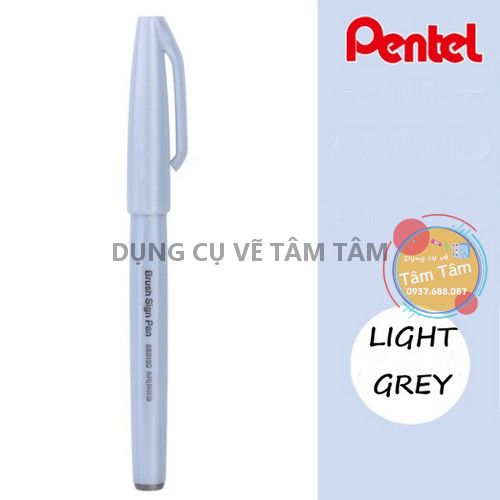 Bút viết thư pháp Pentel Fude Touch Brush Sign Pen tông màu Pastel (bán lẻ theo màu)-Dụng cụ vẽ Tâm Tâm
