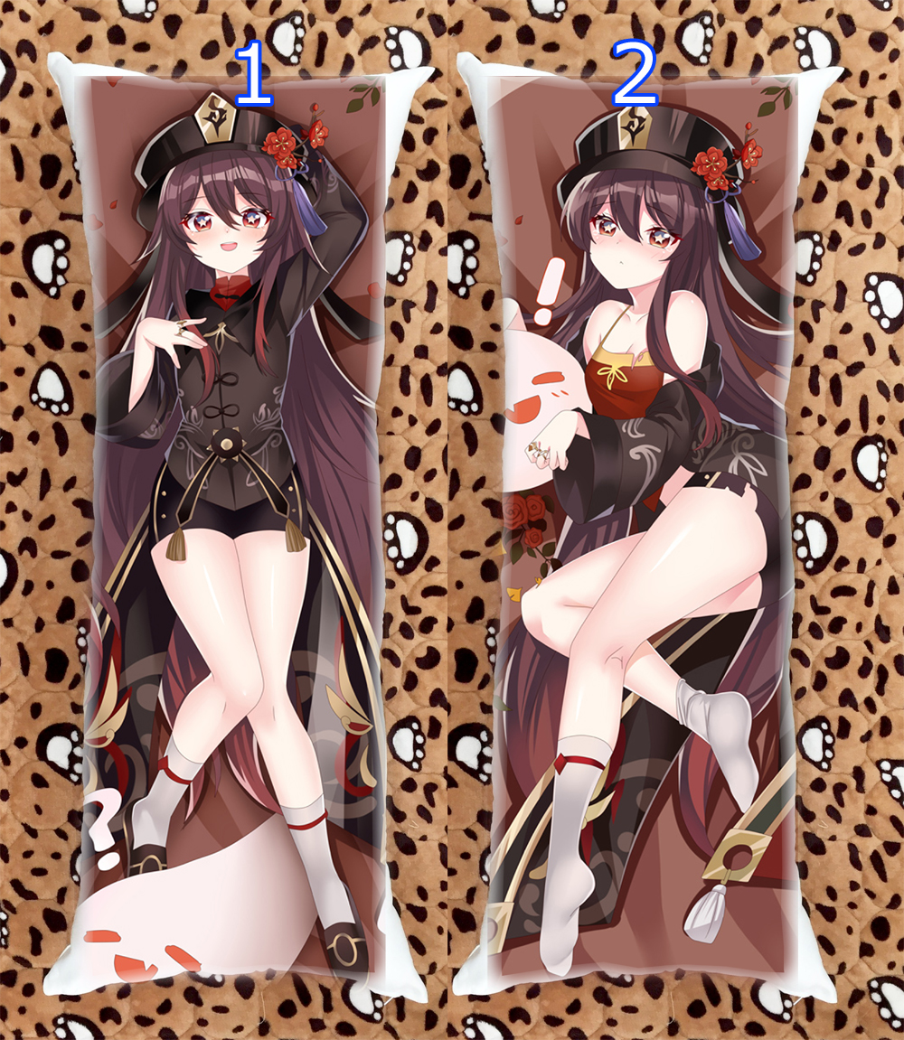 Gối ôm dài anime manga game hu tao genshin impact 1mx40cm
