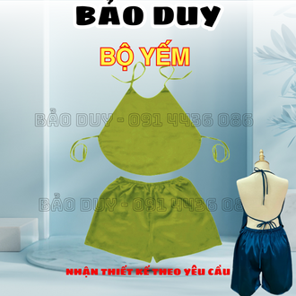 Bộ Yếm Spa | Bộ Đồ Đùi Lụa Mát Massage, TắM TrắNg Thư GiãN Spa