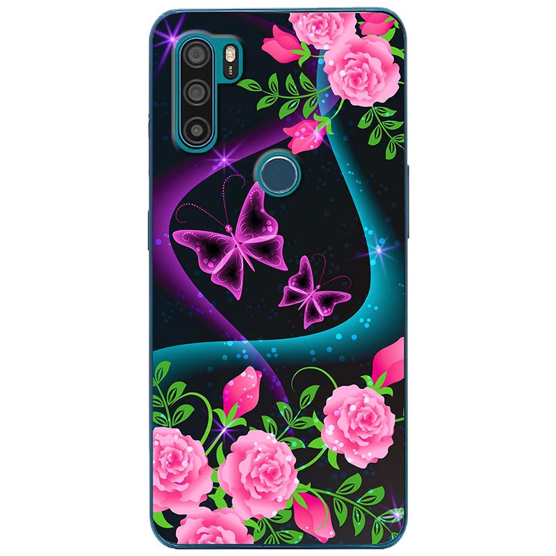 Ốp lưng dành cho Vsmart Active 3 mẫu Bướm tím xanh