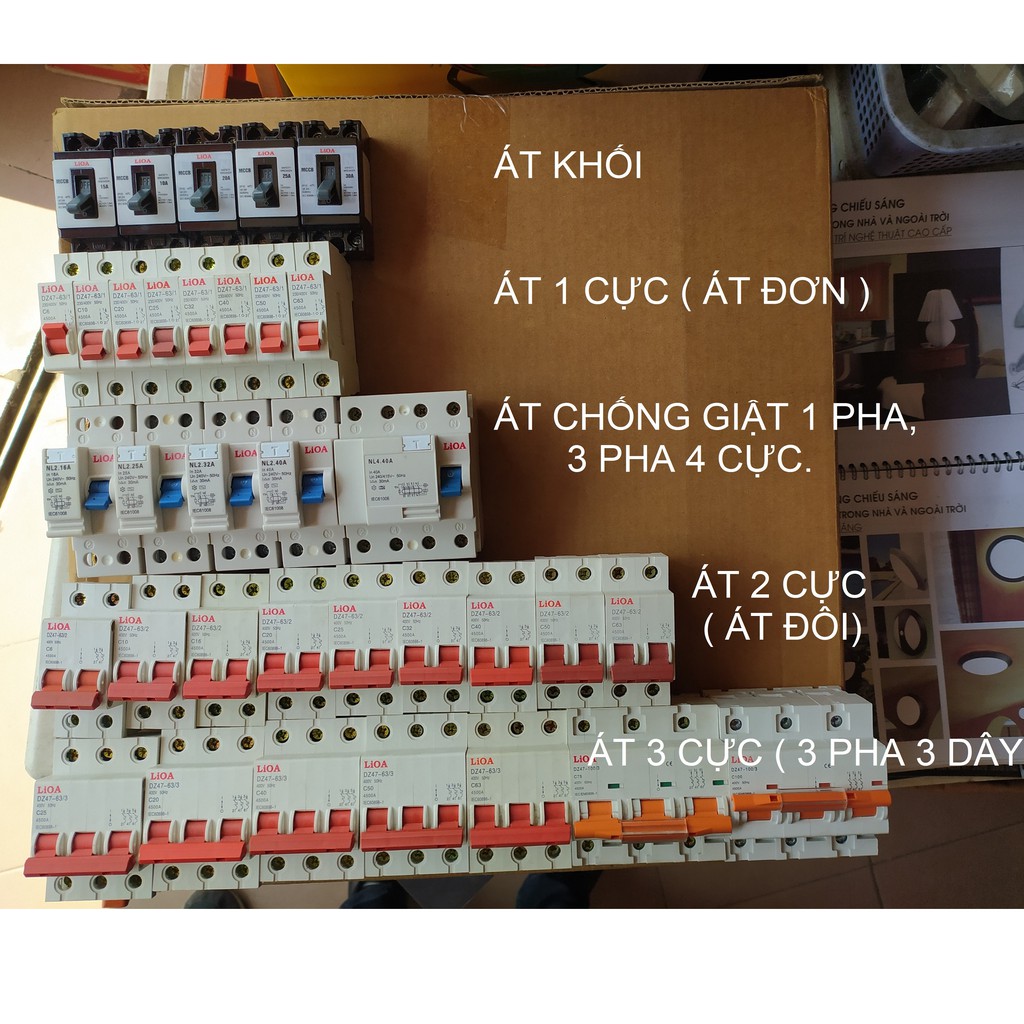 ATTOMAT LiOA 2 CỰC - ÁT CÀI TỪ 6A - 63A
