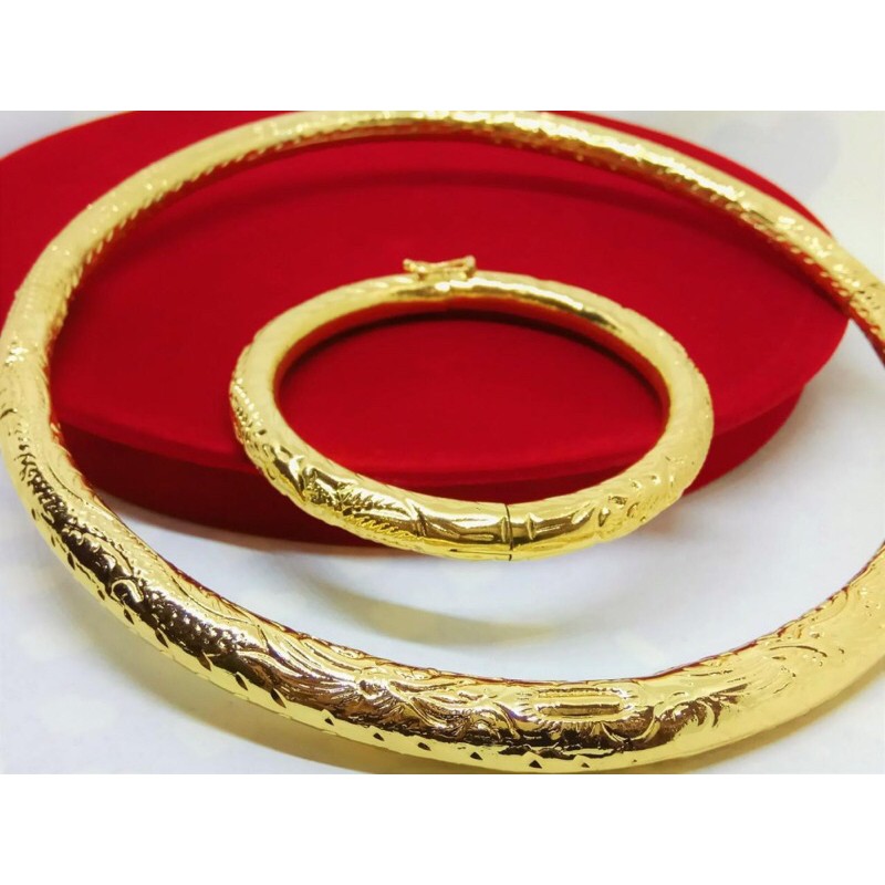 Combo kiềng cổ +vòng tay cưới (tặng kèm hộp)