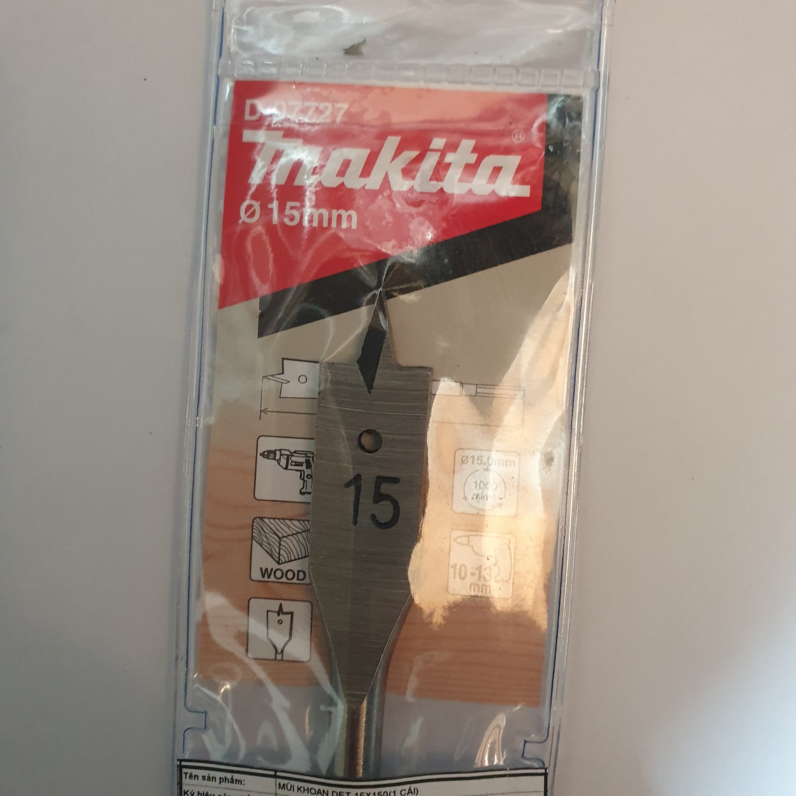 Mũi khoét gỗ dẹt Makita đui cá