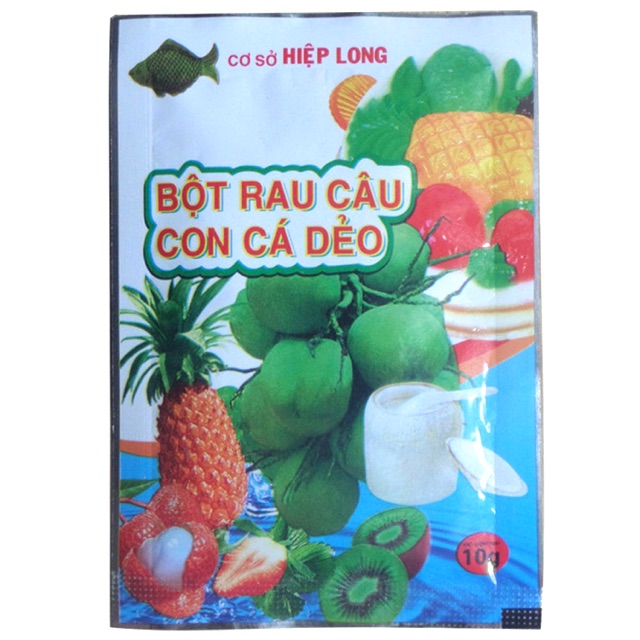 Bột rau câu con cá dẻo hộp 12 gói