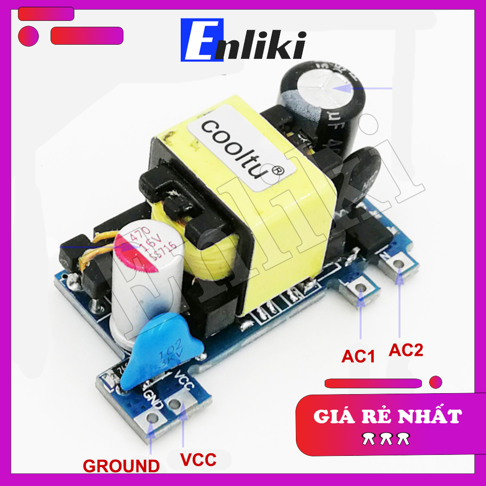 AC-DC Mạch Nguồn Mini 220V-24V 0.5A
