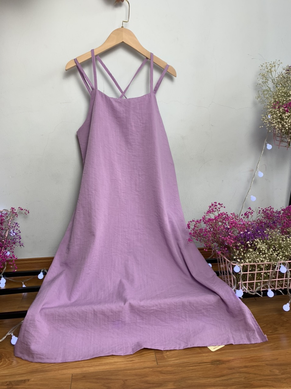 Váy maxi, váy 2 dây đan lưng đi biển siêu xinh