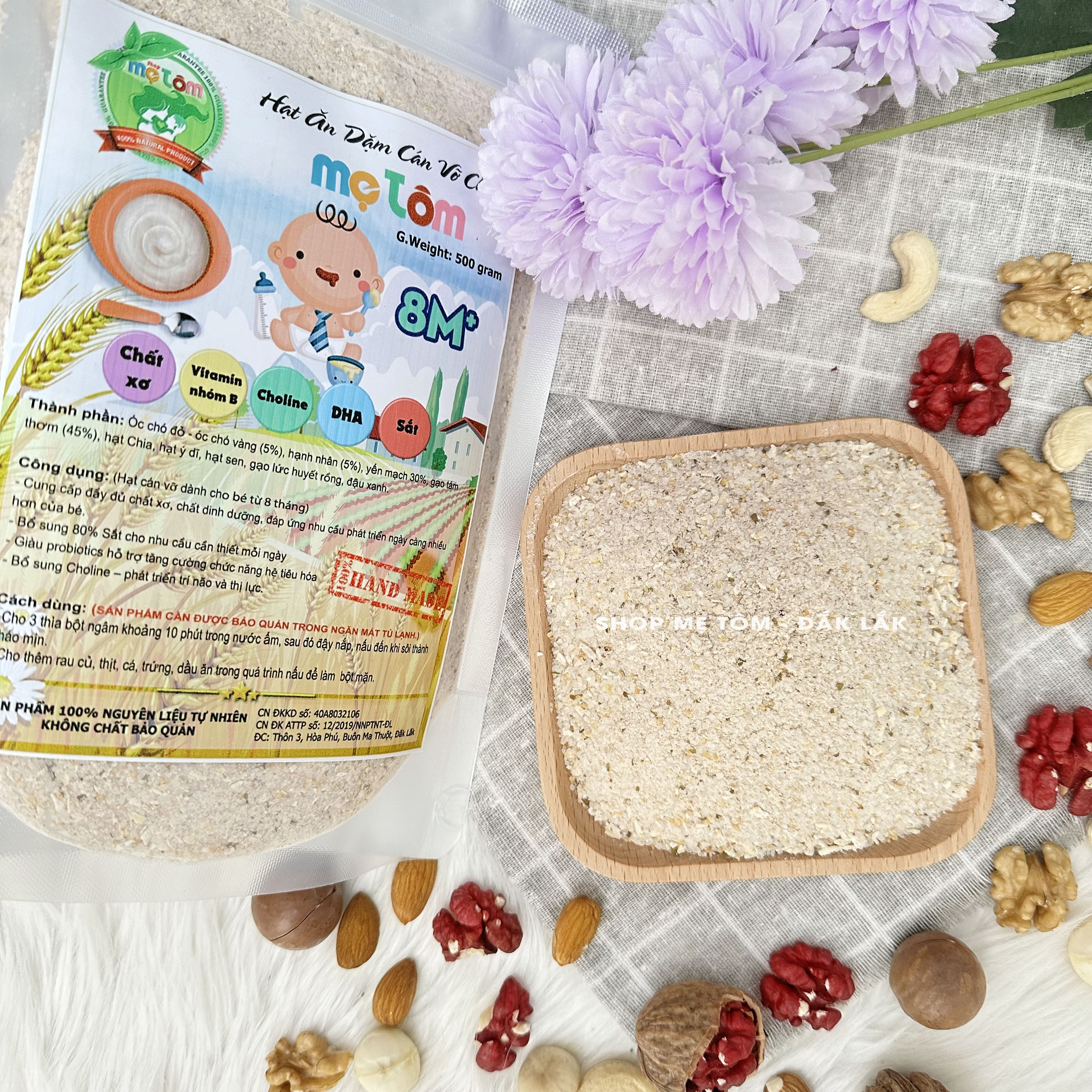 [500Gr] BỘT CÁN VỠ NẤU CHÁO CHO BÉ TỪ 8 THÁNG TUỔI