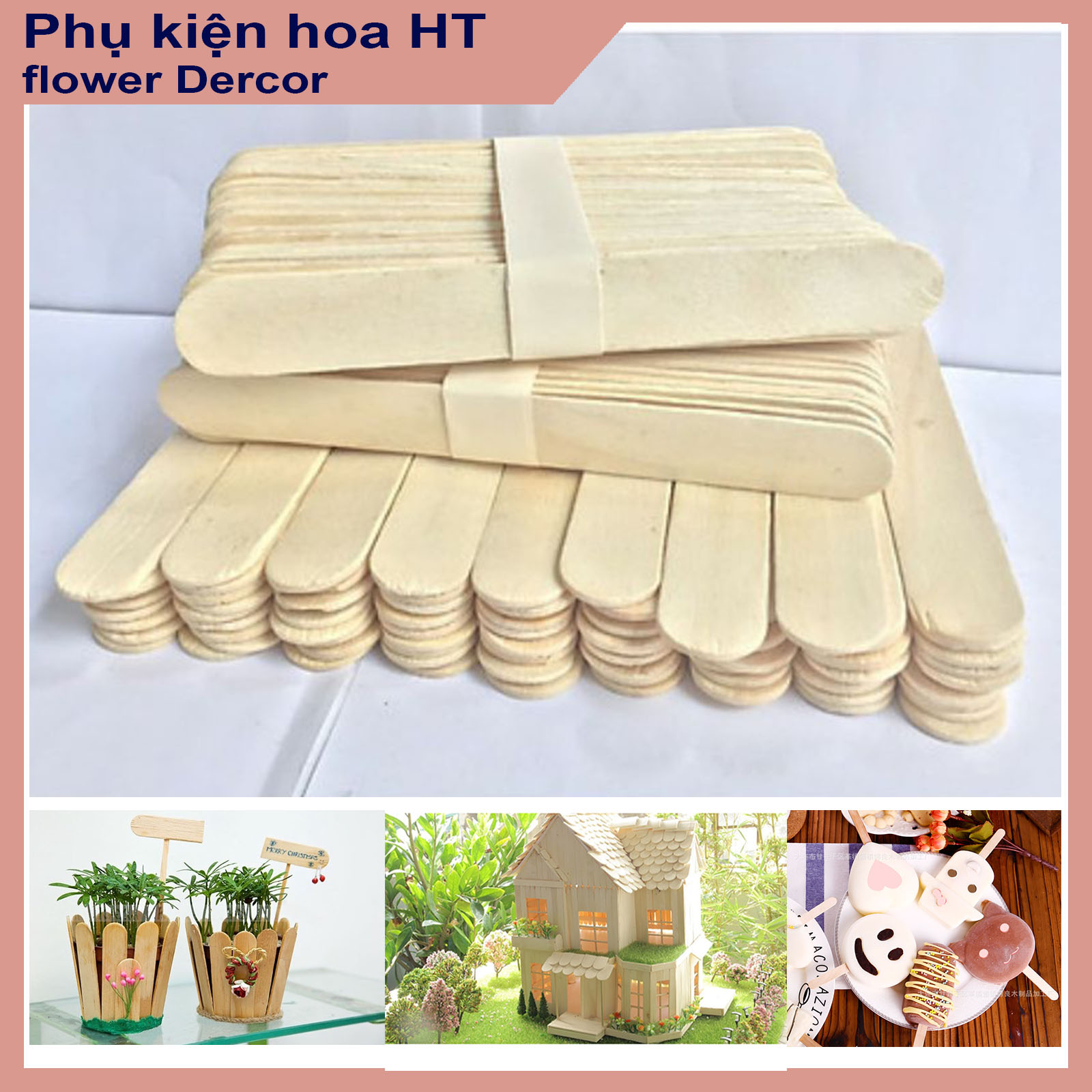 Que kem gỗ, que đè lưỡi (100g)