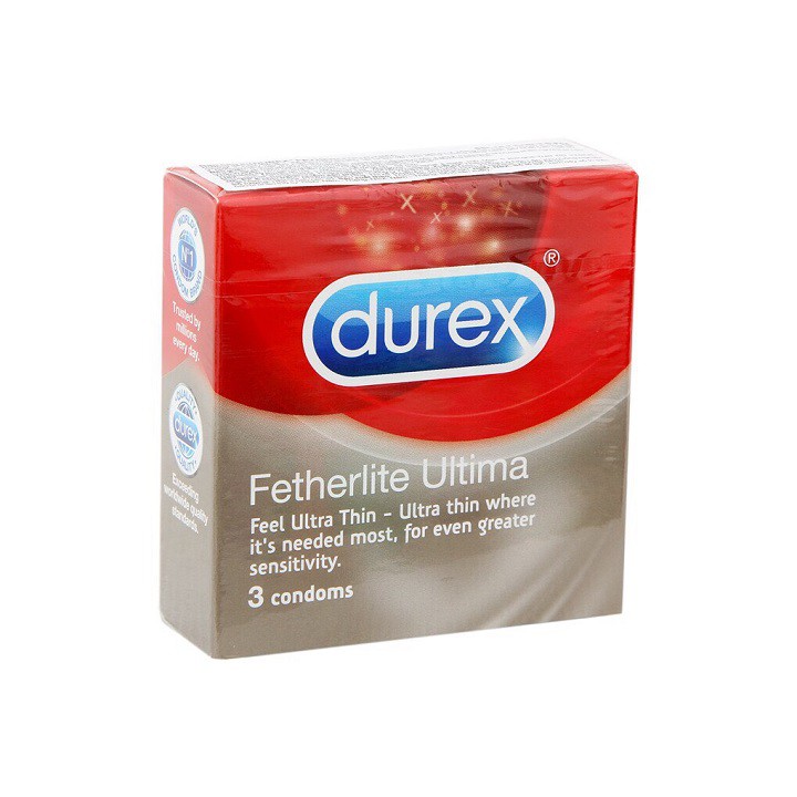 [ Giảm Sâu ] Bao Cao Su Durex Fetherlite Ultima Hộp 3 Cái ( Che Tên Sản Phẩm Khi Giao Hàng Tuyệt Đối Bí Mật)