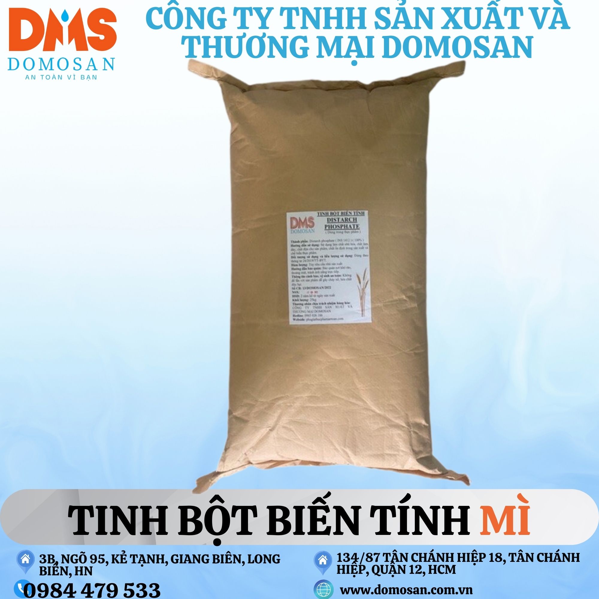 1kg BỘT BIẾN TÍNH MÌ để làm chả lụa , xúc xích