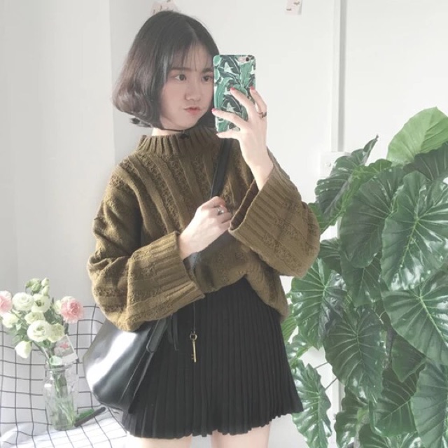Áo len ulzzang ( có ảnh thật phía sau )