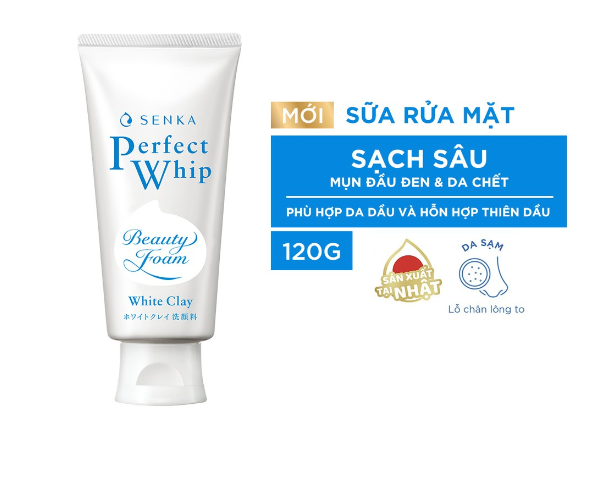 Sữa rửa mặt tạo bọt Sạch Sâu Mướt Mịn Senka Perfect Whip 100g - 120g
