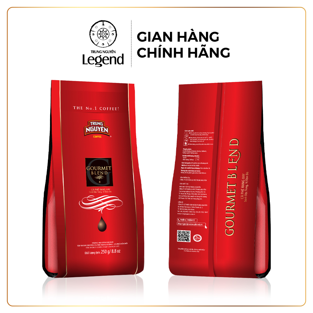 Trung Nguyên Legend Cà Phê Rang Xay Pha Phin Gourmet Blend - Hộp 500gr