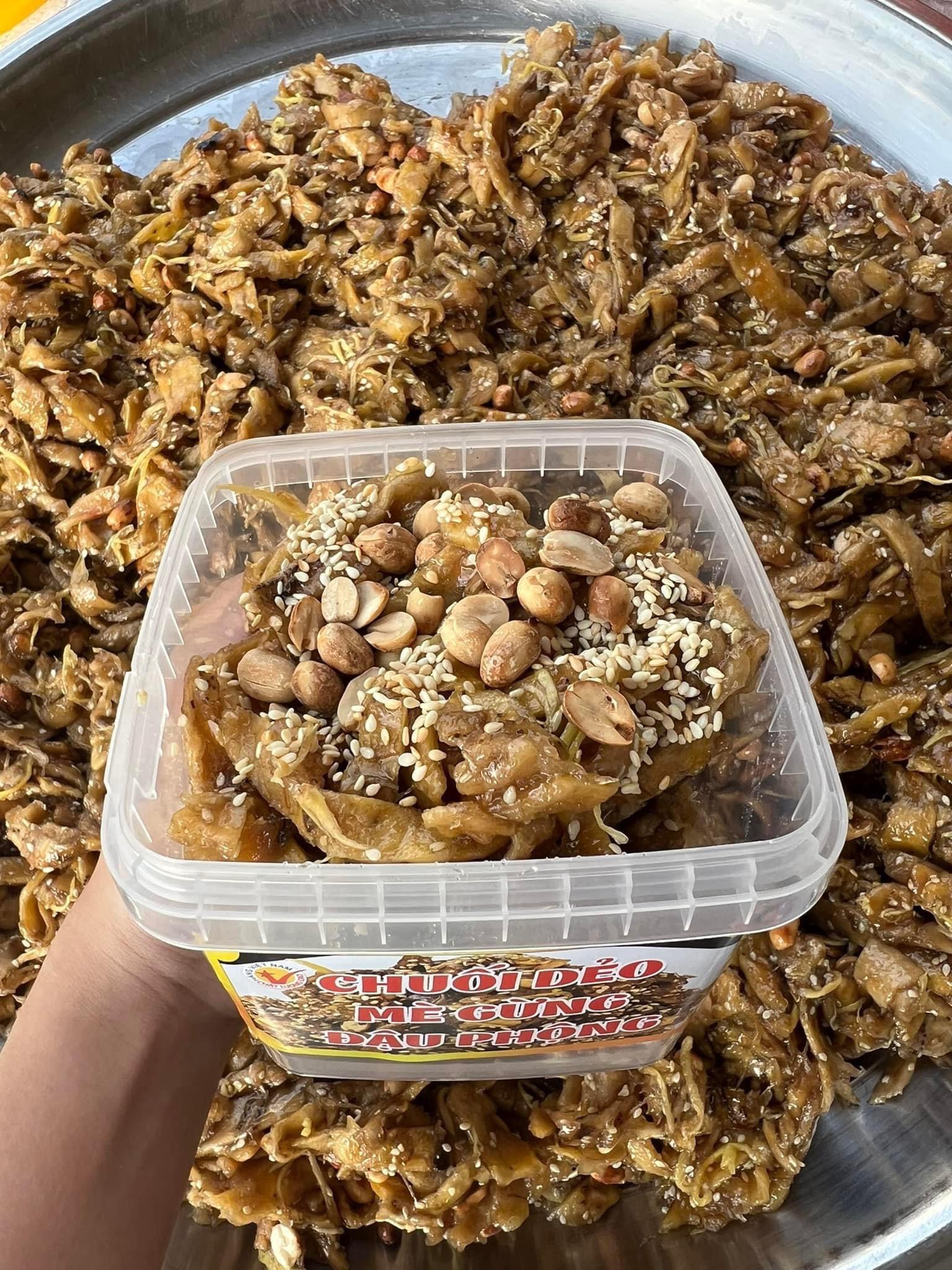 500G mứt chuối dẻo đậu mè gừng siêu thơm ngon