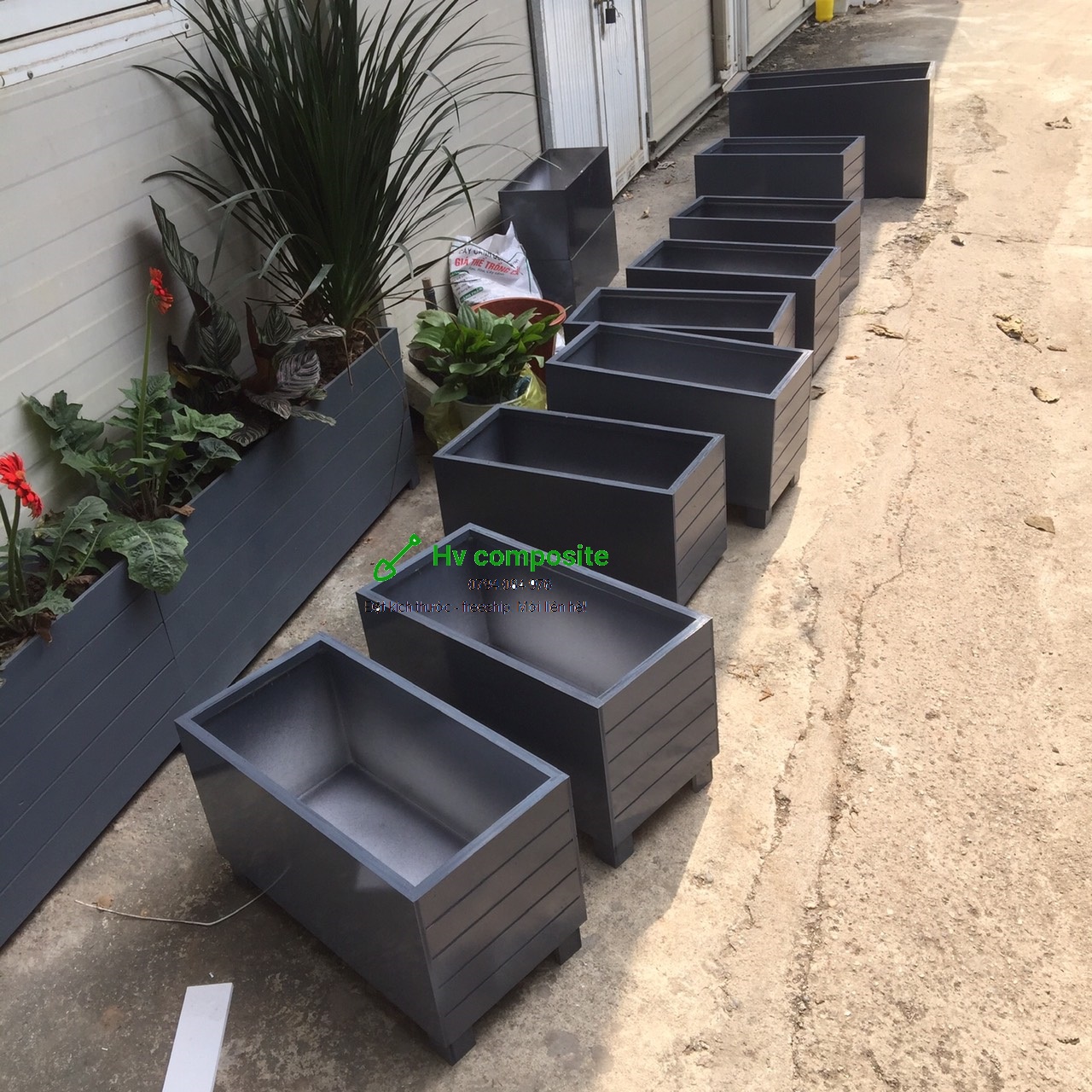 chậu trồng cây composite 80x25x25