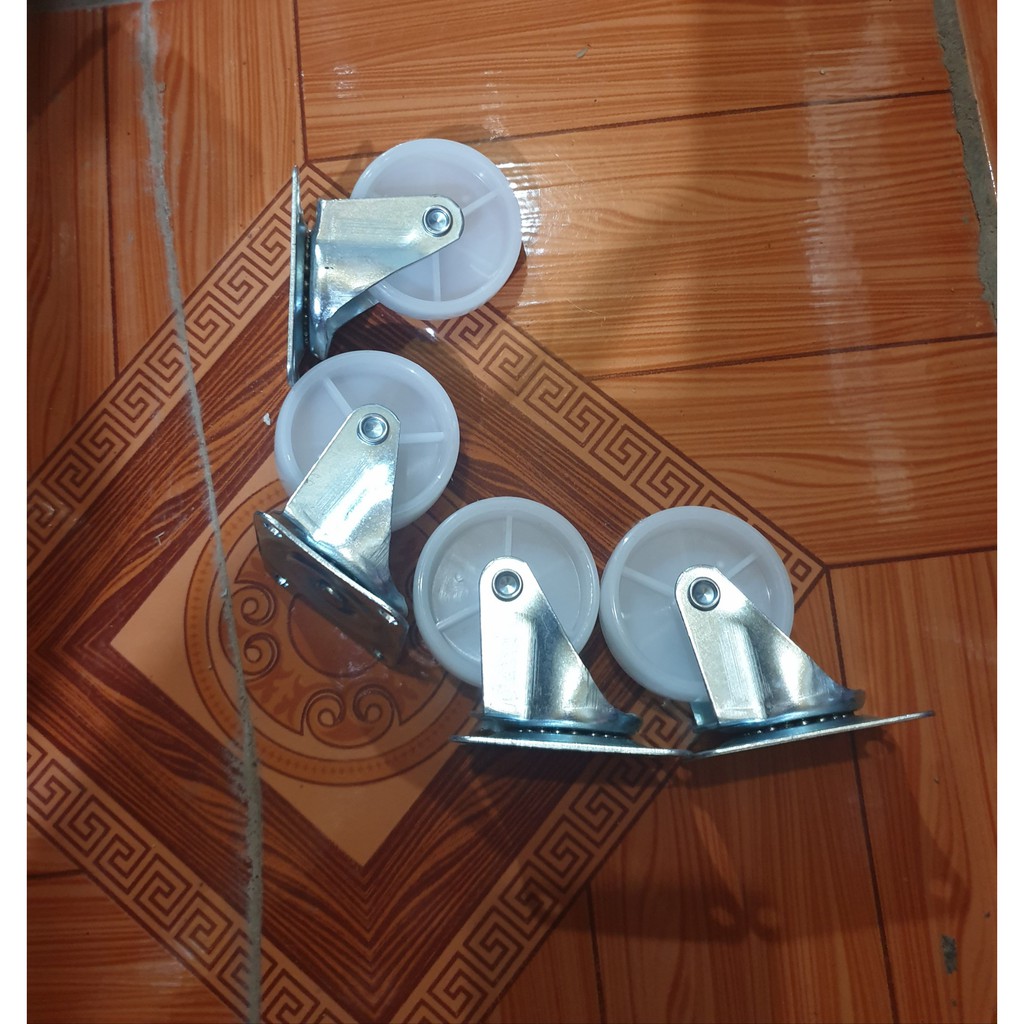 Combo bộ 4 bánh xe đẩy hàng xoay 360 độ cao cấp loại nhỏ
