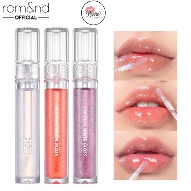 Son Tint Bóng Nhũ Romand Glasting Water Gloss 2020