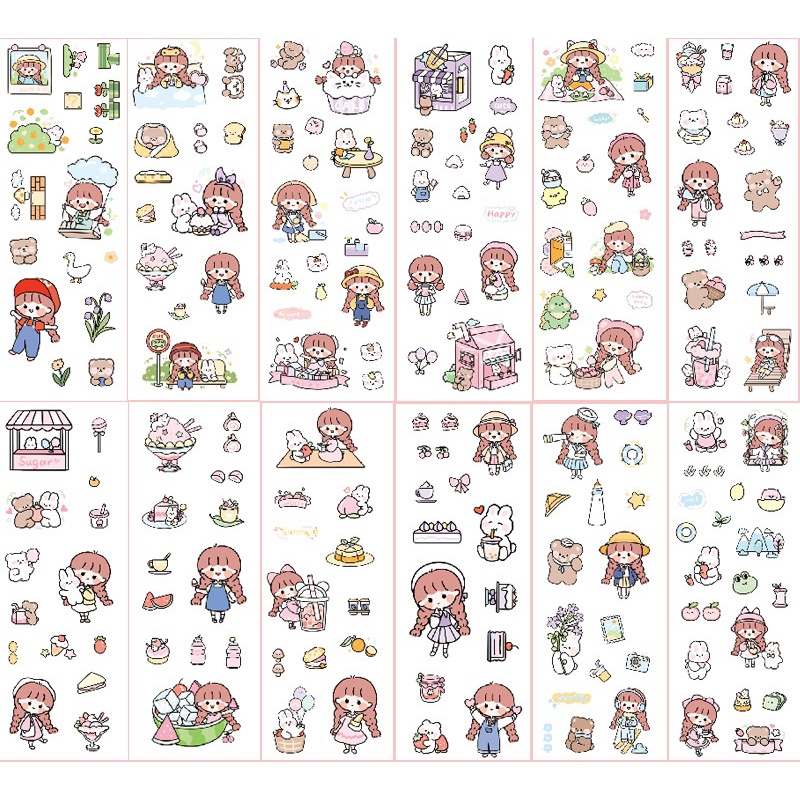 Zanmo nhãn dán sticker dễ thương trang trí (Inbox chọn mẫu)