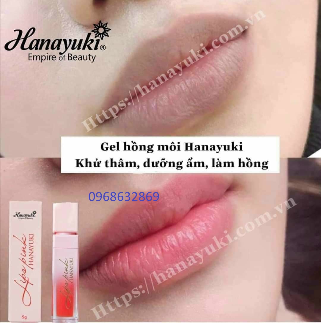 Son dưỡng môi Hanayuki Hồng môi hết thâm căng bóng