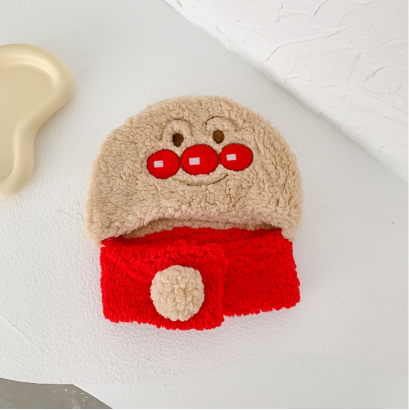 Mũ len lông cừu liền khăn dễ thương cho bé (2-8y)