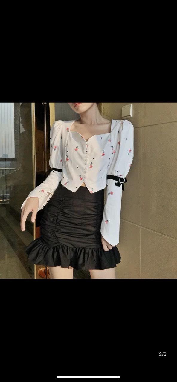 Chân váy nữ lưng chun đuôi cá nhún thân ôm body
