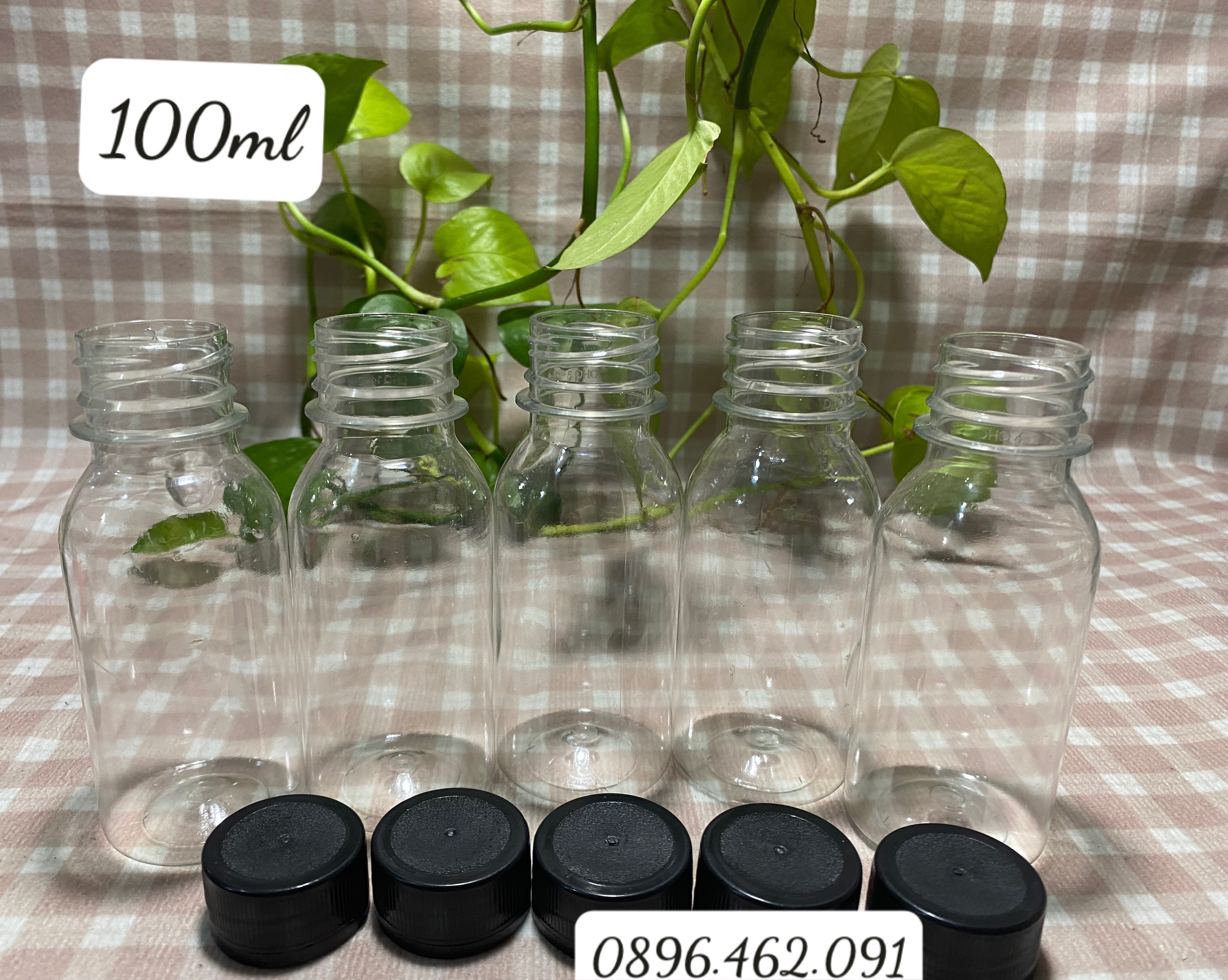 COMBO 100 CHAI TRÀ SỮA 50ML-100ML NẮP ĐỦ MÀU