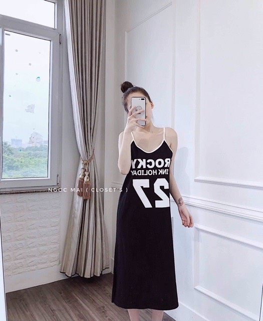 [YenTran] Đầm Nữ 2 Dây Dáng Suông in Số 27