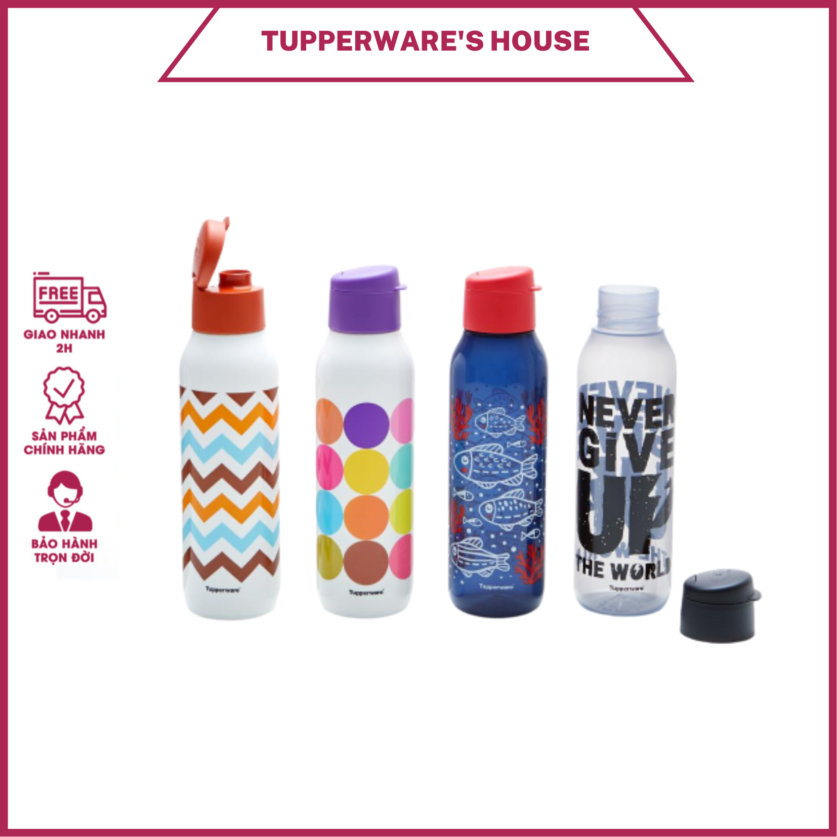 Bình nước Tupperware Eco Fancy 750ml
