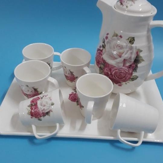 Bộ ấm chén uống trà khay cao 22