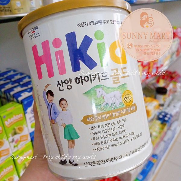 Sữa hikid hàn quốc vani- dê phát triển chiều cao vượt trội hộp 700g- date 2024
