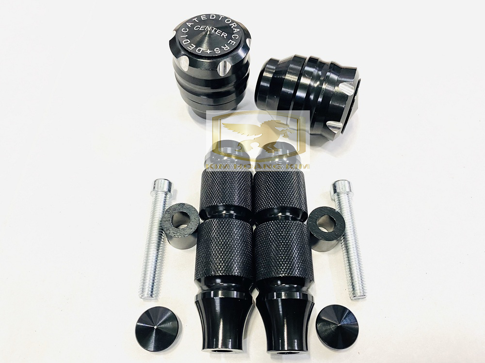 Combo gù chống đổ trước và sau nhôm cnc gắn xe máy