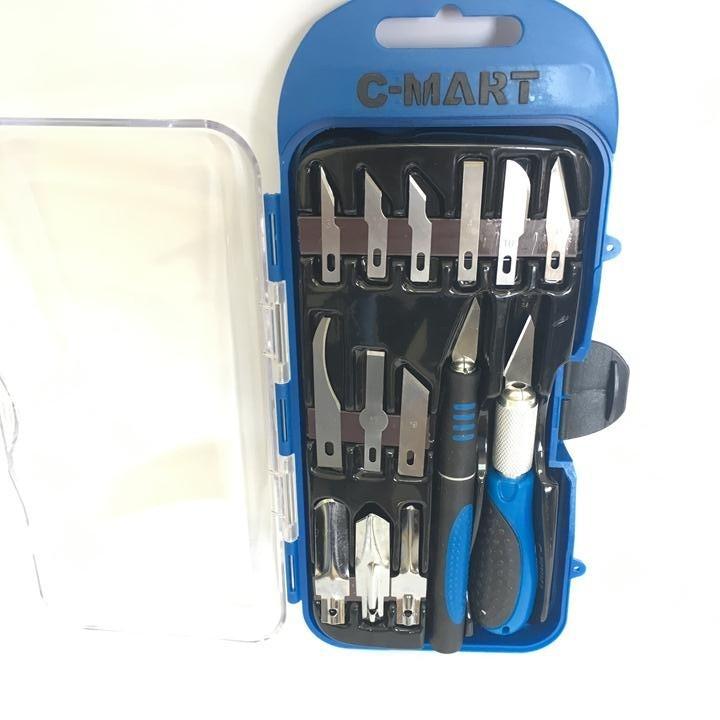 Bộ dao điêu khắc, chạm, trổ, tách, chiết cao cấp 14 chi tiết c-mart a0301-14