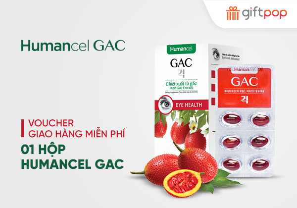 Super gac - voucher 1 hộp humancel gac
